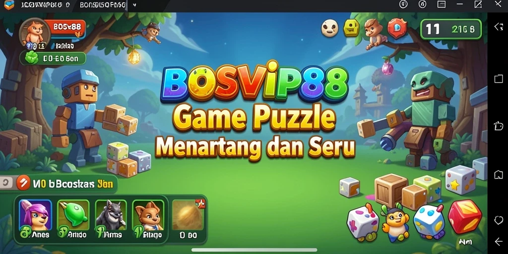 Tampilan utama gameplay BOSVIP88 dengan teka-teki yang menarik.