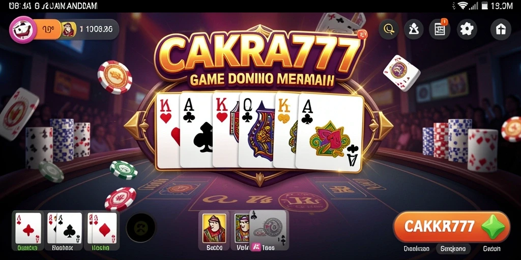Screenshot utama CAKRA777 menampilkan antarmuka gameplay yang menarik dalam permainan Domino.
