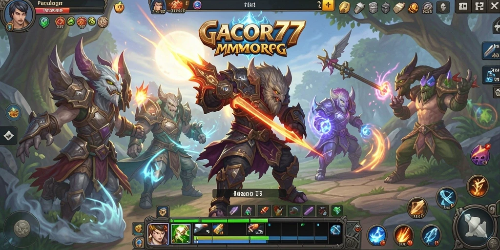 GACOR77 menampilkan aksi pertempuran epik dalam dunia MMORPG.