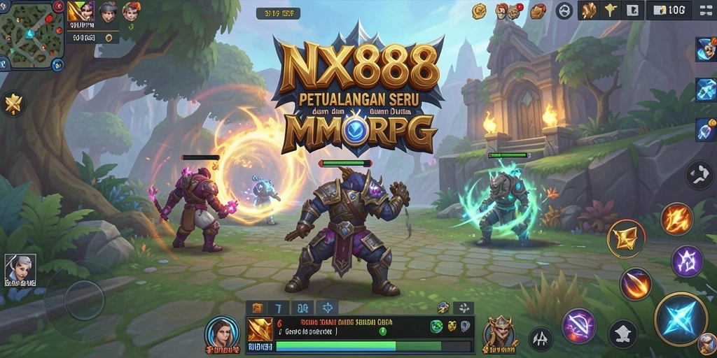 Gameplay seru NX888 dalam dunia MMORPG yang penuh aksi.