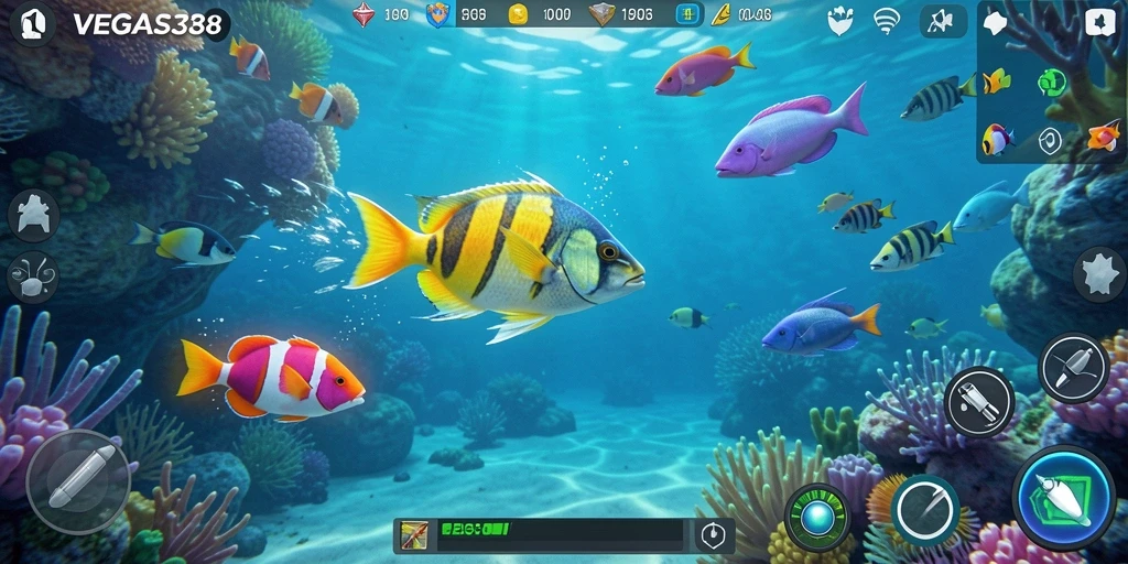 Tampilan gameplay dari VEGAS338 yang seru dan penuh warna.